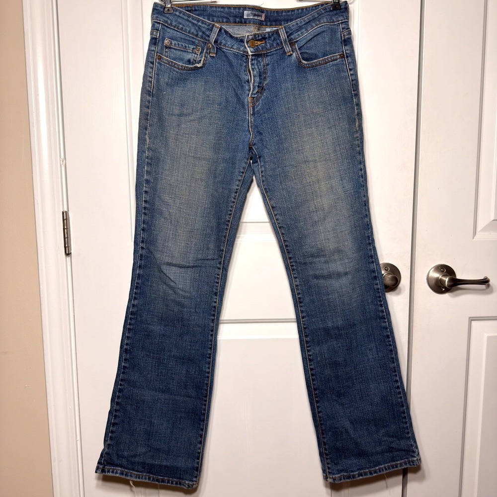 Levis 515 Bootcut Jeans Womens 10M Medium Wash Stretch Denim Mid Rise Blue